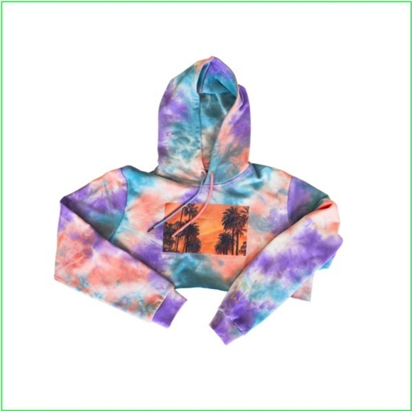 Dye Crop Golden Hour Hoodie MALUMMAAAA - Picture 1 of 1